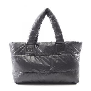 CHANEL Black Leather Tote Bag